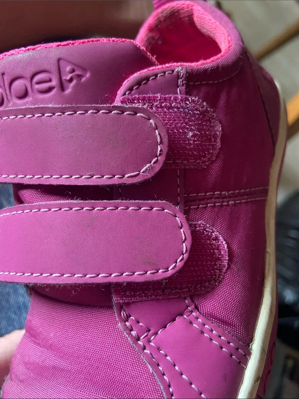 Plae Lucien Kid Pink Festival Fuchsia Velcro Athletic Shoes Size 11.5 Retail $65